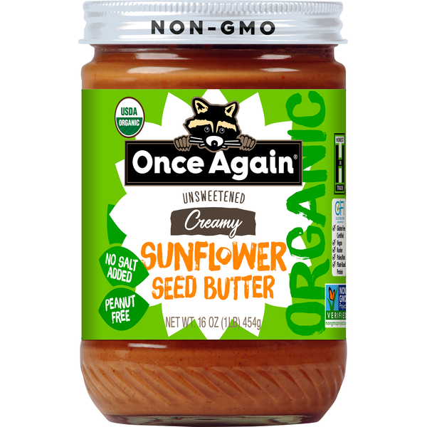 Spreads Once Again Sunflower Seed Butter, Creamy, Unsweetened hero