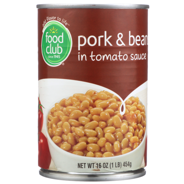 Canned Meals & Beans Food Club Pork & Beans In Tomato Sauce hero