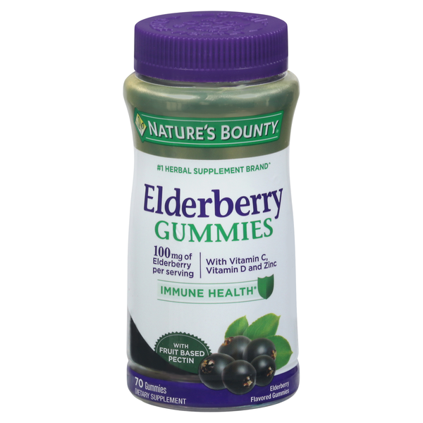 Mint & Gum Nature's Bounty Elderberry, 100 mg, Gummies hero