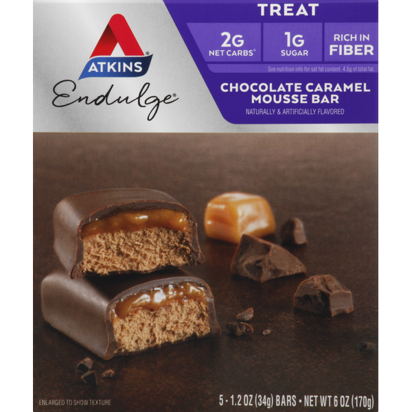 Protein & Meal Replacements Atkins Endulge Chocolate Caramel Mousse Bar hero