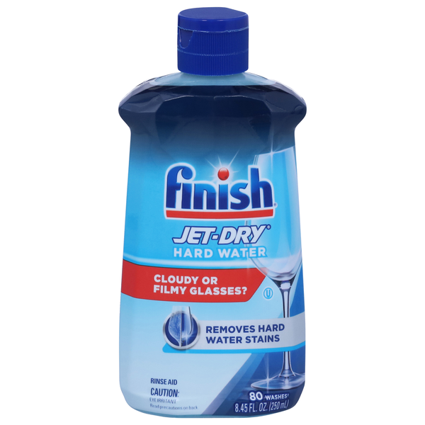 Dish Detergents Finish Rinse Aid, Hard Water hero