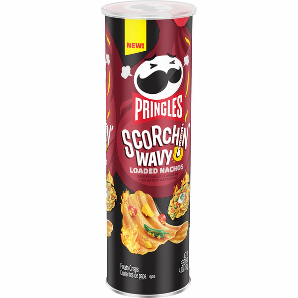 Chips & Pretzels Pringles Potato Crisps Chips, Lunch Snacks, Spicy Snacks, Loaded Nachos hero