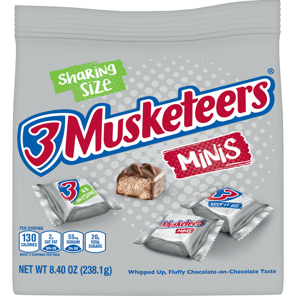 Candy & Chocolate 3 Musketeers Minis Size Milk Chocolate Candy Bars hero