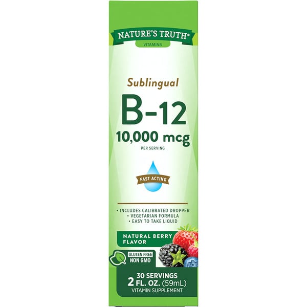 Supplements Nature's Truth Sublingual Liquid, Vitamin B-12 hero