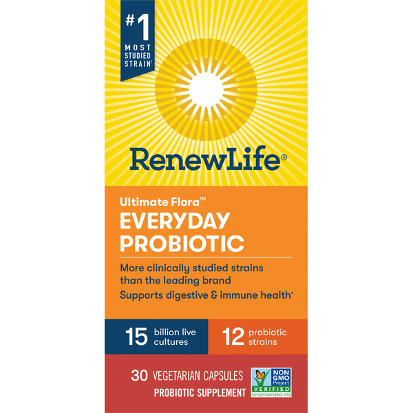 Vitamins & Supplements Renew Life Adult Everyday Probiotic, 15 Billion CFU Per Capsule hero