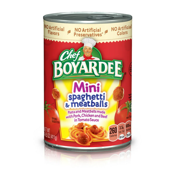 Canned Meals & Beans Chef Boyardee Mini Spaghetti and Meatballs hero