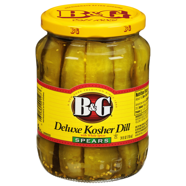 Pickles, Peppers & Olives B&G Pickles, Spears, Deluxe Kosher Dill hero