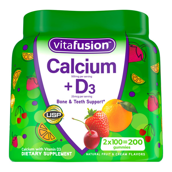 Vitamins & Supplements vitafusion Calcium + D3 Fruit & Cream Adult Vitamin Gummies Dietary Supplement hero