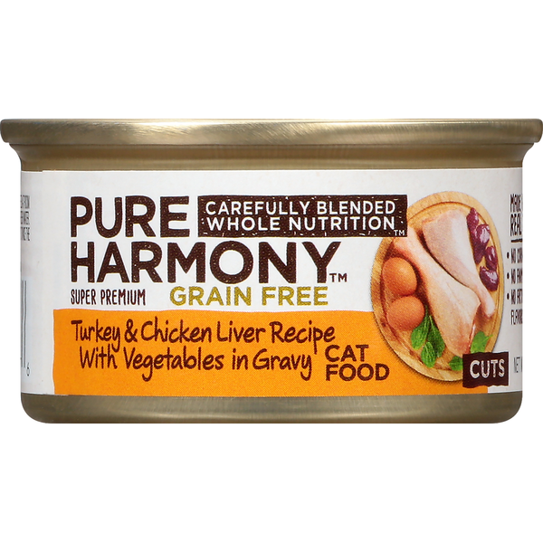 Bashas Pure Harmony Cat Food Super Premium Turkey Chicken Liver Recipe With Vegetables In Gravy Cuts Grain Free Same Day Delivery or Pickup Bashas