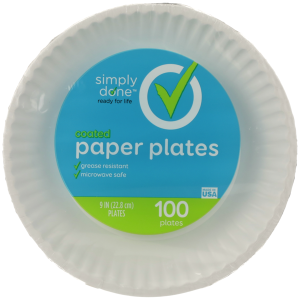 Plates, Bowls, Cups & Flatware Simply Done 9" Paper Plates hero