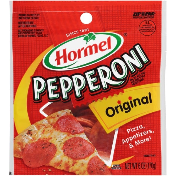 Packaged Lunch Meat Hormel Original Pepperoni hero