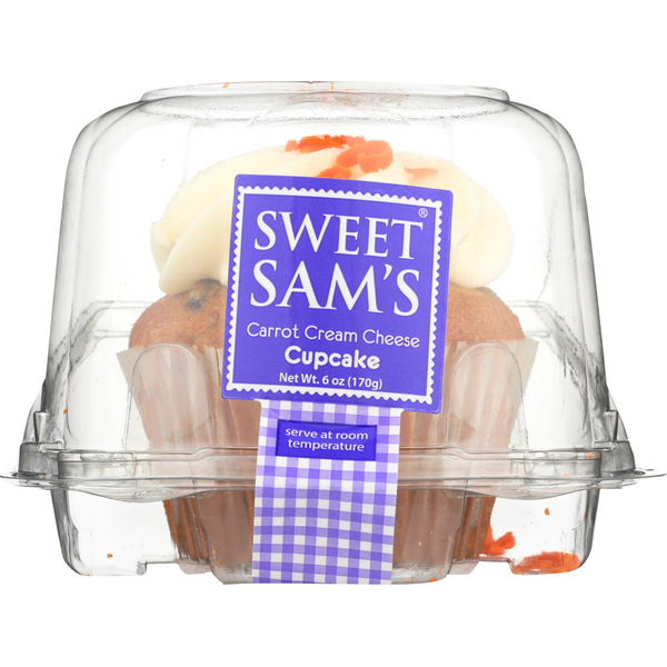 Bakery Desserts Sweet Sam’s Individually Packed Carrot Cream Cheese Cupcake hero