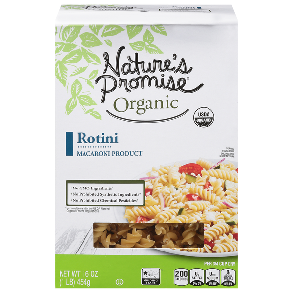 Dry Pasta Nature's Promise Organic Rotini Pasta hero