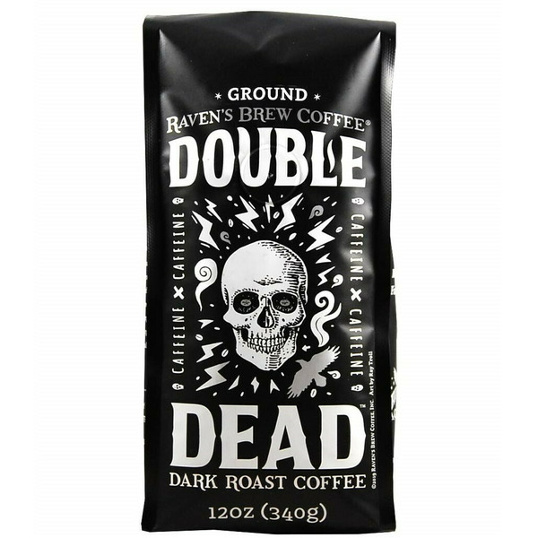 Coffee Raven's Brew Coffee Double Dead Dark Roast Ground Coffee, High Caffeine hero