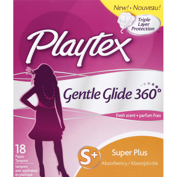 Feminine Care Playtex Tampons, Plastic, Super Plus Absorbency, Fresh Scent Deodorant hero