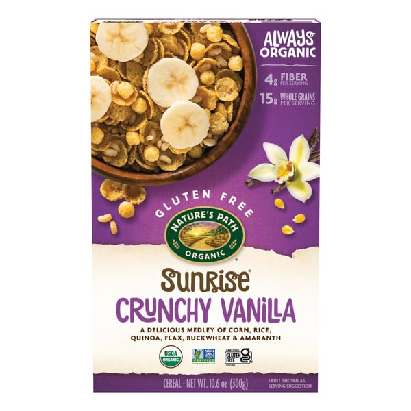 Cereal Nature's Path Gluten Free Crunchy Vanilla Cereal hero