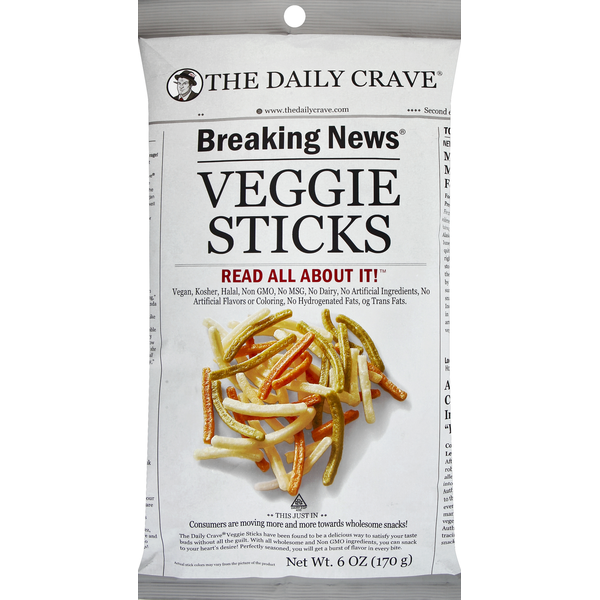 Fruit & Vegetable Snacks The Daily Crave Veggie Sticks hero