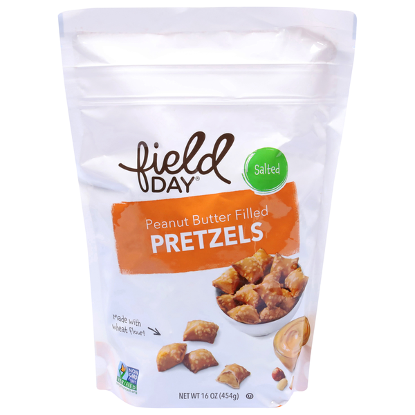 FIELD DAY Pretzels, Peanut Butter Filled, Salted hero