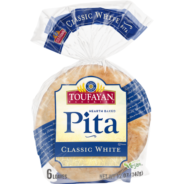 Bakery Bread & Rolls Toufayan Bakeries Classic White, Pita Bread hero