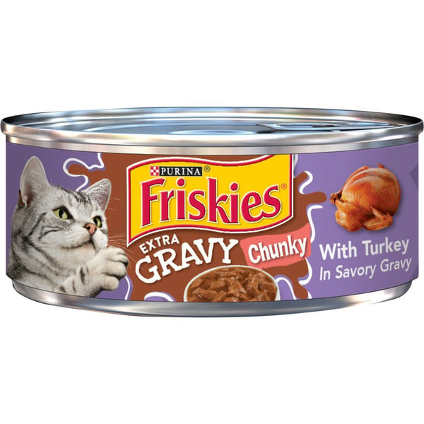 Cat Food & Care Purina Friskies Gravy Wet Cat Food, Extra Gravy Chunky With Turkey in Savory Gravy hero