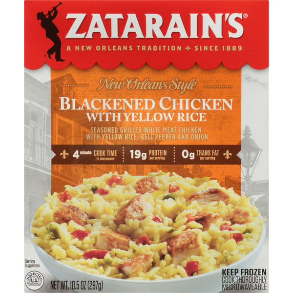 Frozen Meals Zatarain's Frozen Blackened Chicken With Yellow Rice hero