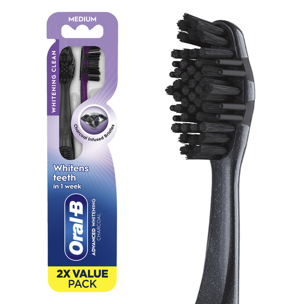 Oral Hygiene Oral-B Manual Charcoal Whitening Therapy Toothbrush, Medium hero