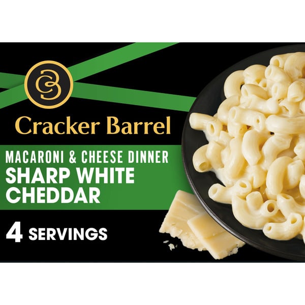 Instant Foods Cracker Barrel Sharp White Cheddar Mac & Cheese Dinner hero