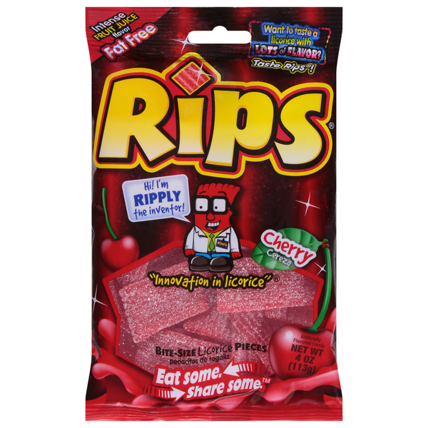 Candy & Chocolate RIPS Candy, Fat Free, Cherry, Bite-Size hero