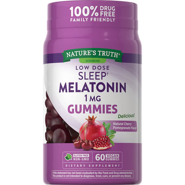 Stress & Sleep Aids Nature's Truth Melatonin 1 mg, Low Dose Gummies hero