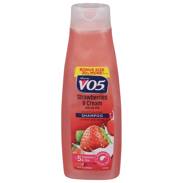 Hair Care Alberto VO5 Shampoo, Moisturizing, Strawberries & Cream hero