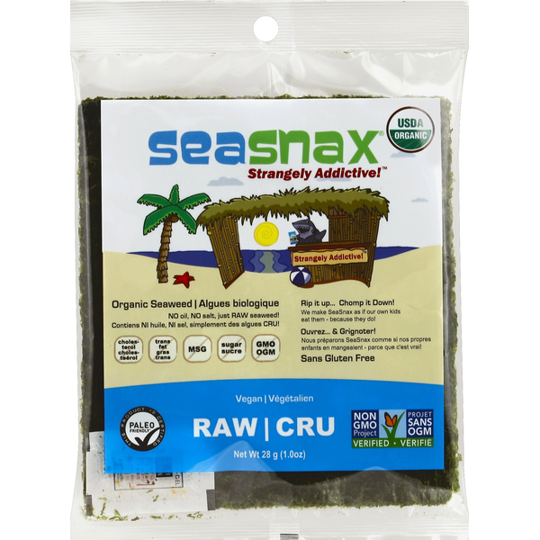 Asian Foods SeaSnax Seaweed, Organic, Raw hero