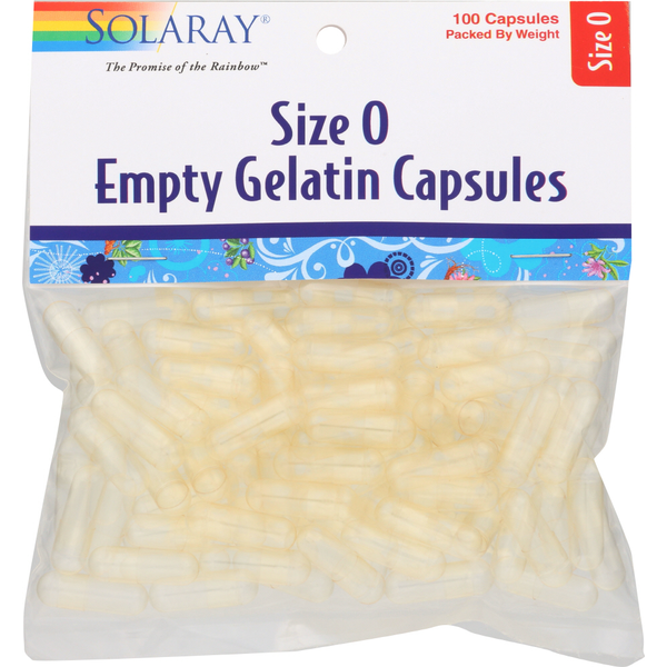 More Household Solaray Empty Gelatin Capsules Size 0 hero