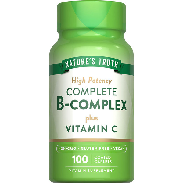 Vitamins & Supplements Nature's Truth Vitamin B-Complex, Complete with Vitamin C, Coated Tablets hero