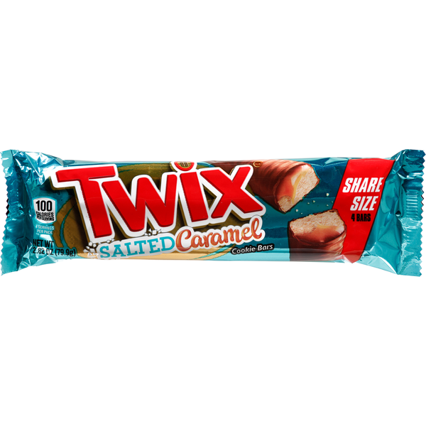 Candy & Chocolate TWIX Cookie Bars, Salted Caramel, Share Size hero