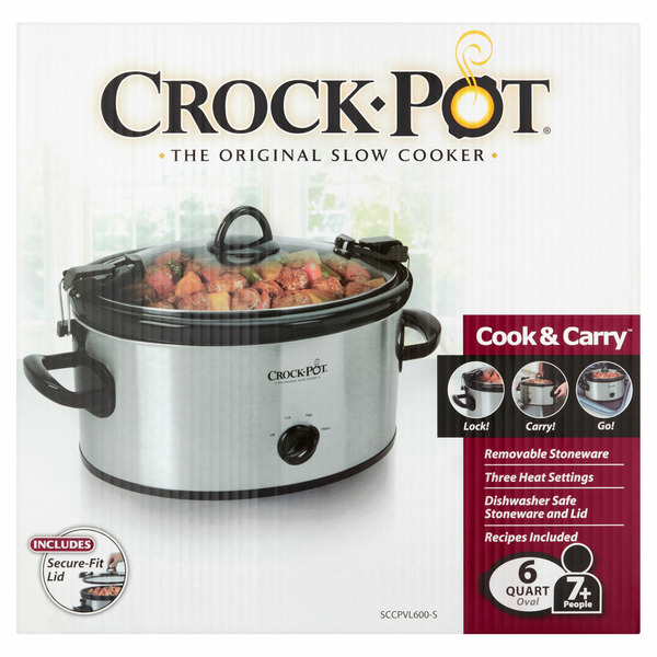 More Household Crock-pot Cook & Carry Original 6 Quart Oval Slow Cooker hero