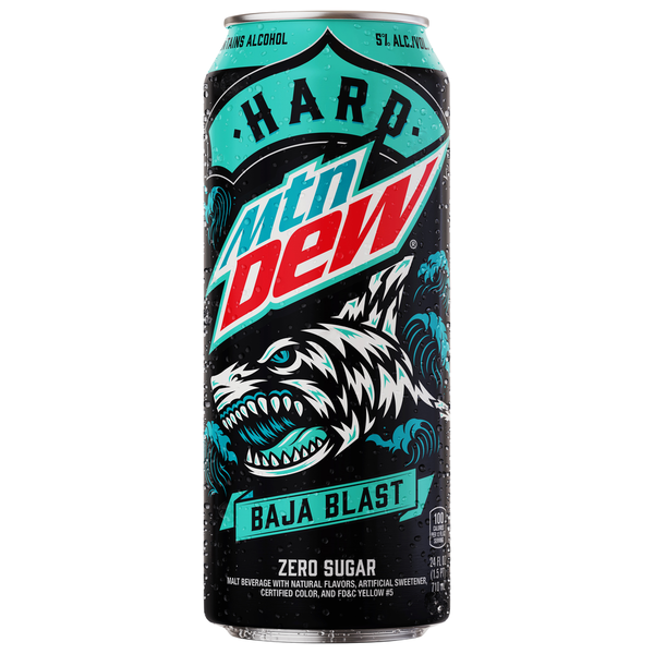 Soft Drinks Mountain Dew Malt Beverage, Zero Sugar, Hard, Baja Blast hero