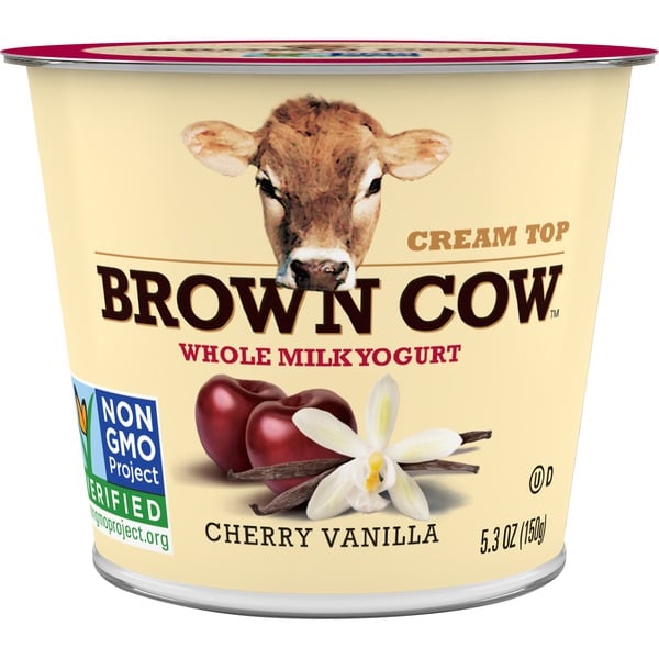 Yogurt Brown Cow® Cream Top Whole Milk Yogurt Cherry Vanilla hero