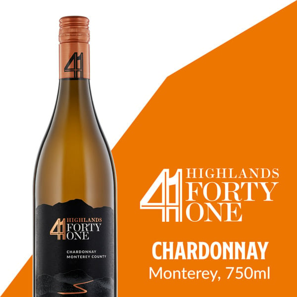 White Wine Highlands 41 Monterey Chardonnay Estate White Wine hero