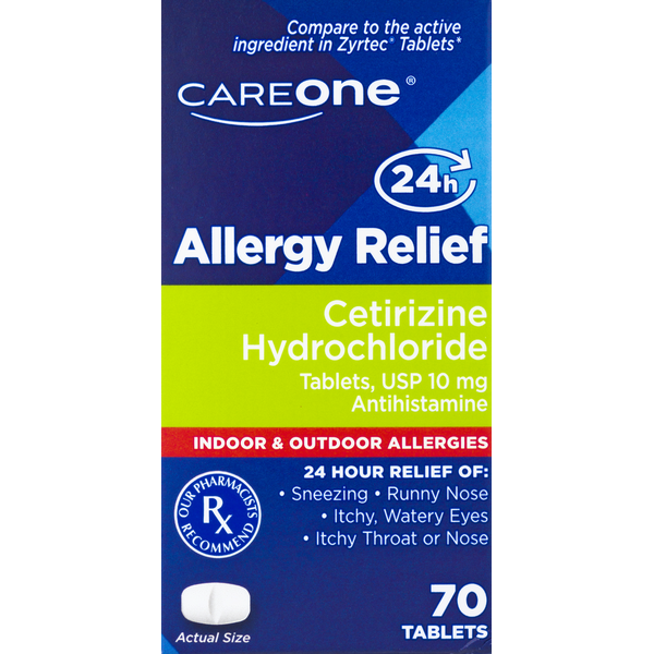 Cold, Flu & Allergy CareOne Allergy Relief Cetirizine 10 mg Tablets hero