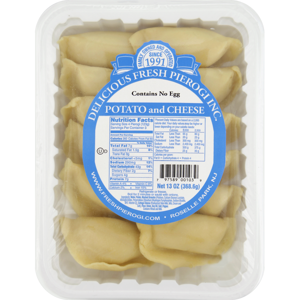 Prepared Meals Delicious Fresh Pierogi Inc. Pierogi, Potato and Cheese hero