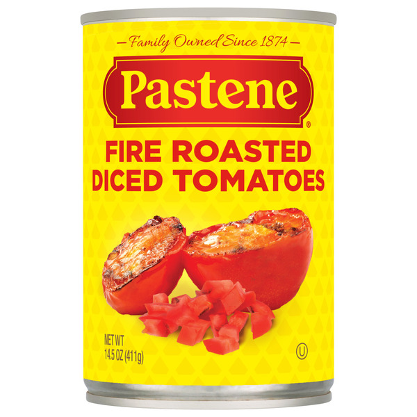 Pastene Fire Roasted Diced Tomatoes hero