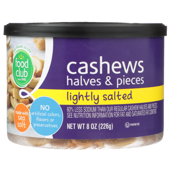 Nuts, Seeds & Dried Fruit Food Club Lightly Salted Halves & Pieces Cashews hero