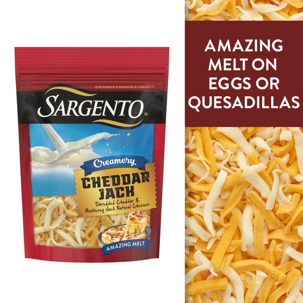 Sargento Creamery Shredded Cheddar Jack Natural Cheese hero