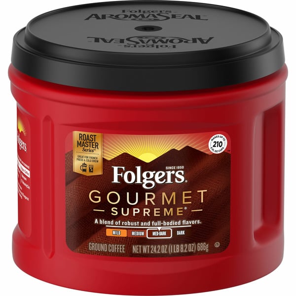 Coffee Folgers Gourmet Supreme hero