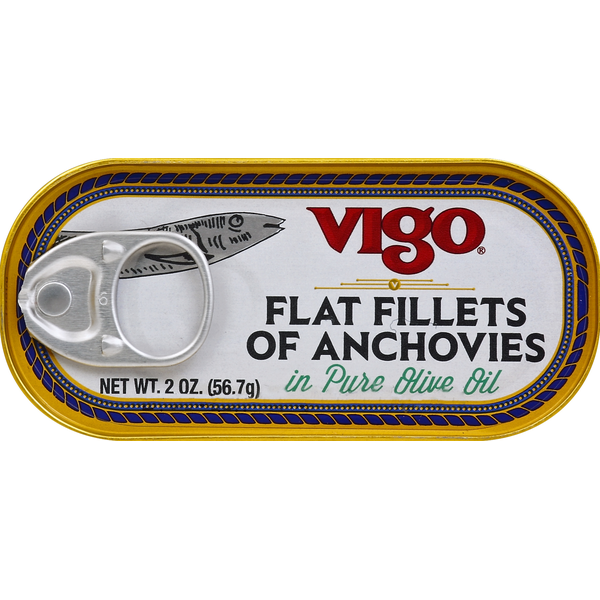 Canned Meat & Seafood Vigo Fillets of Anchovies, Flat hero