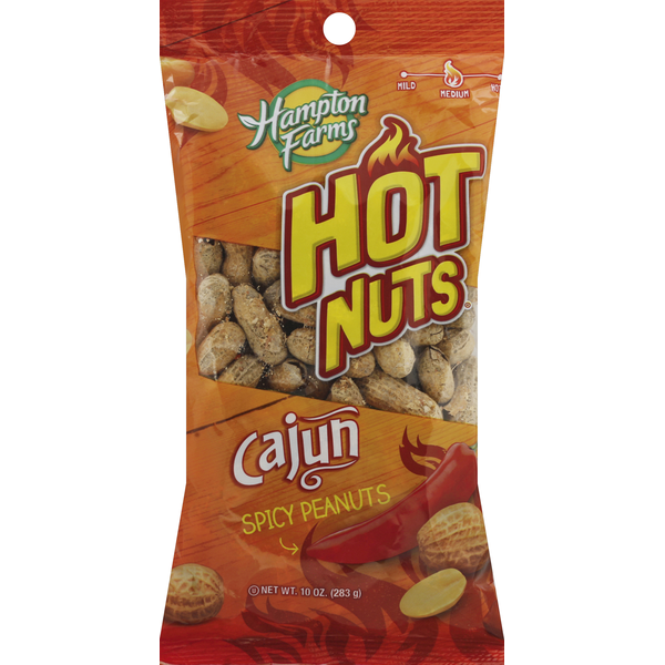 Produce Nuts & Snacks Hampton Farms Peanuts, Cajun, Spicy hero