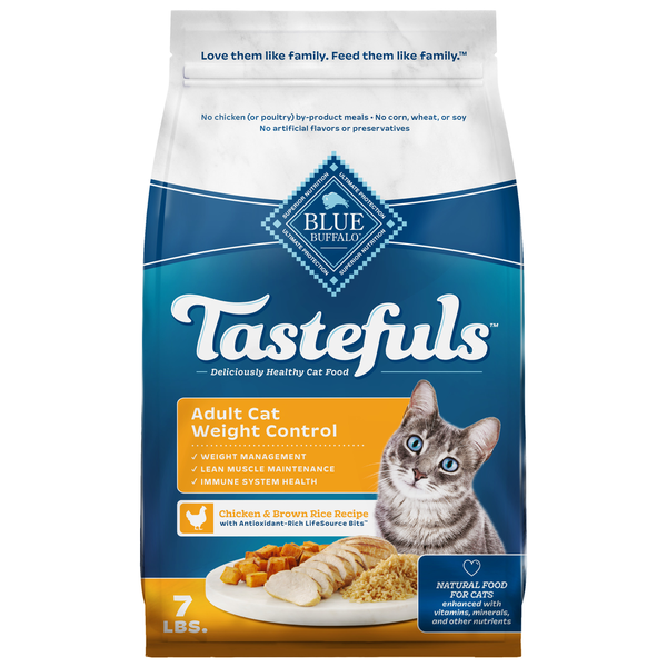 Blue Buffalo Tastefuls Weight Control Natural Adult Dry Cat Food, Chicken hero