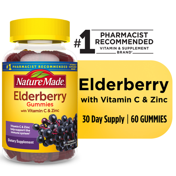 Vitamins & Supplements Nature Made Elderberry with Vitamin C and Zinc Gummies hero