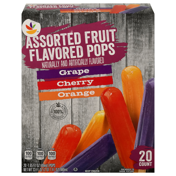 Store Brand Ice Pops Orange Cherry & Grape hero