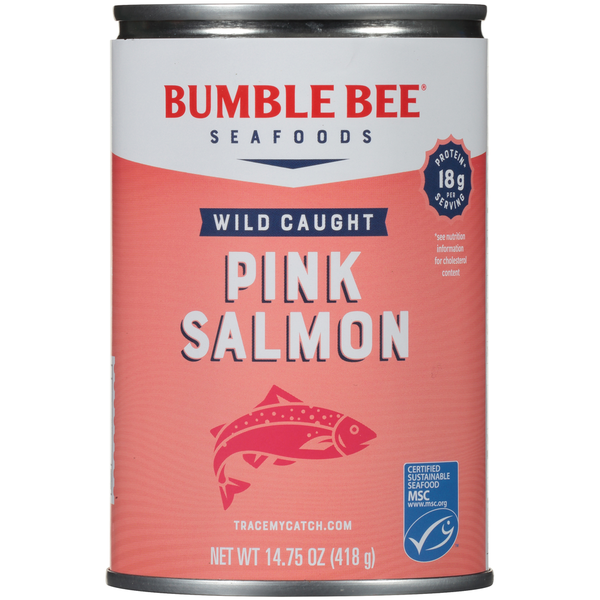 Canned Meat & Seafood Bumble Bee Wild Caught Pink Salmon hero